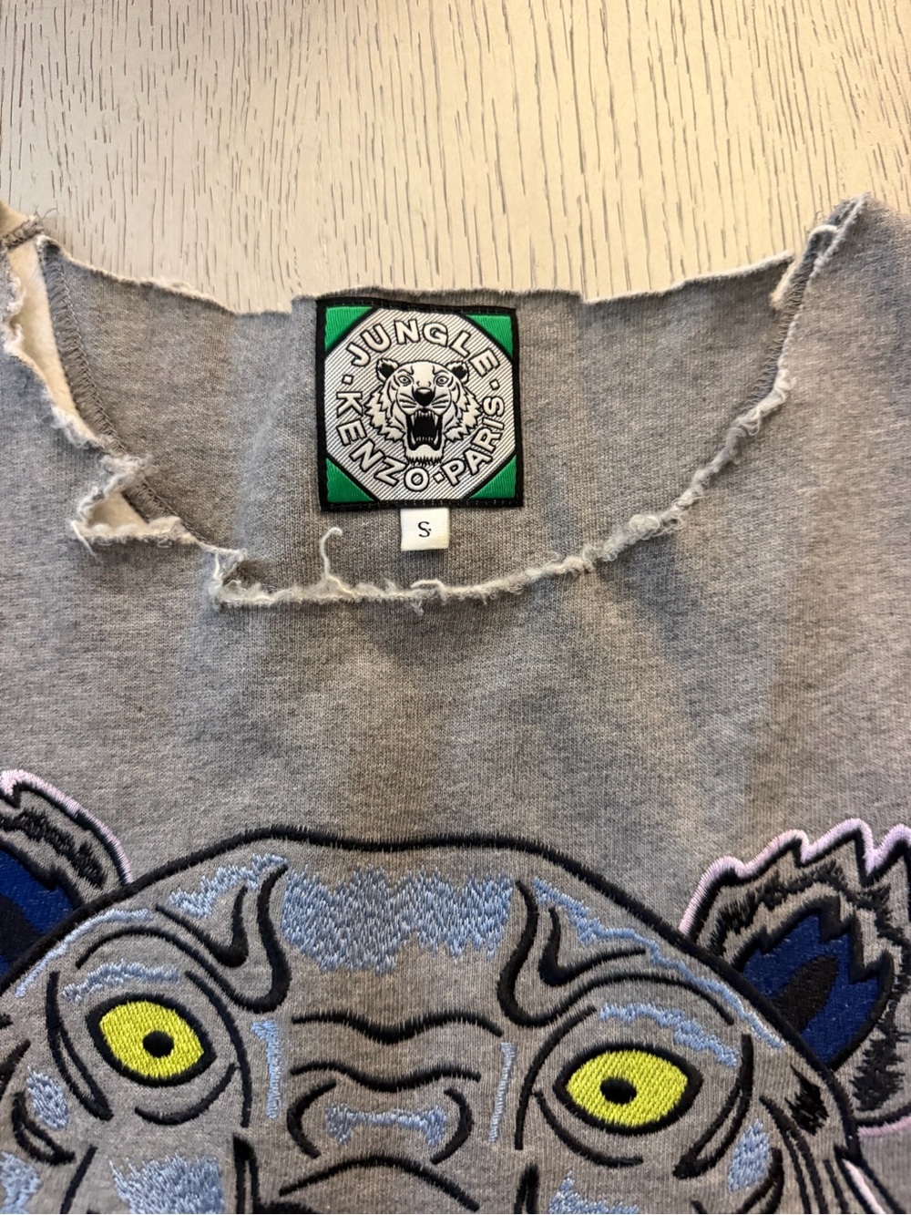 Kenzo Grey Tiger Logo Sweatshirt - Picture 3 of 5